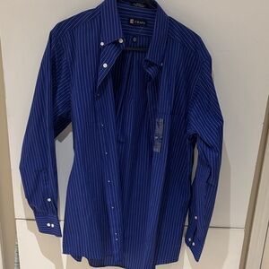 Chaps Men's Navy Striped Dress Shirt